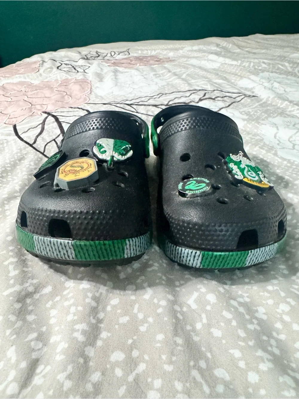 Kids Black Slytherin Crocs - Harry Potter